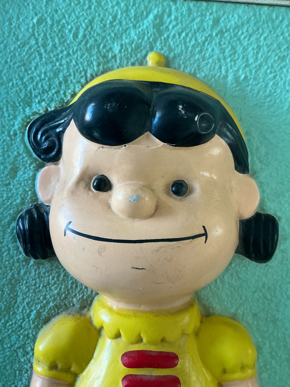Vintage 1965 Peanuts Lucy & Linus 3D Wall Plaques Set Mid Century Decor - Picture 5 of 15